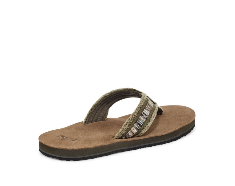 Sanuk Fraid So Eco Friendly Men's Flip Flops Brown | Canada 287SGL